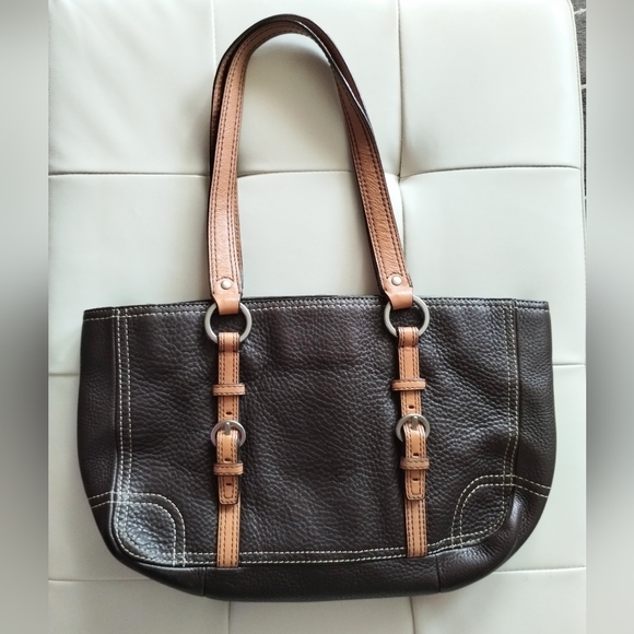 Coach Expresso Coffee Bean Pebbled Leather Bag & Dust Bag - Picture 6 of 15